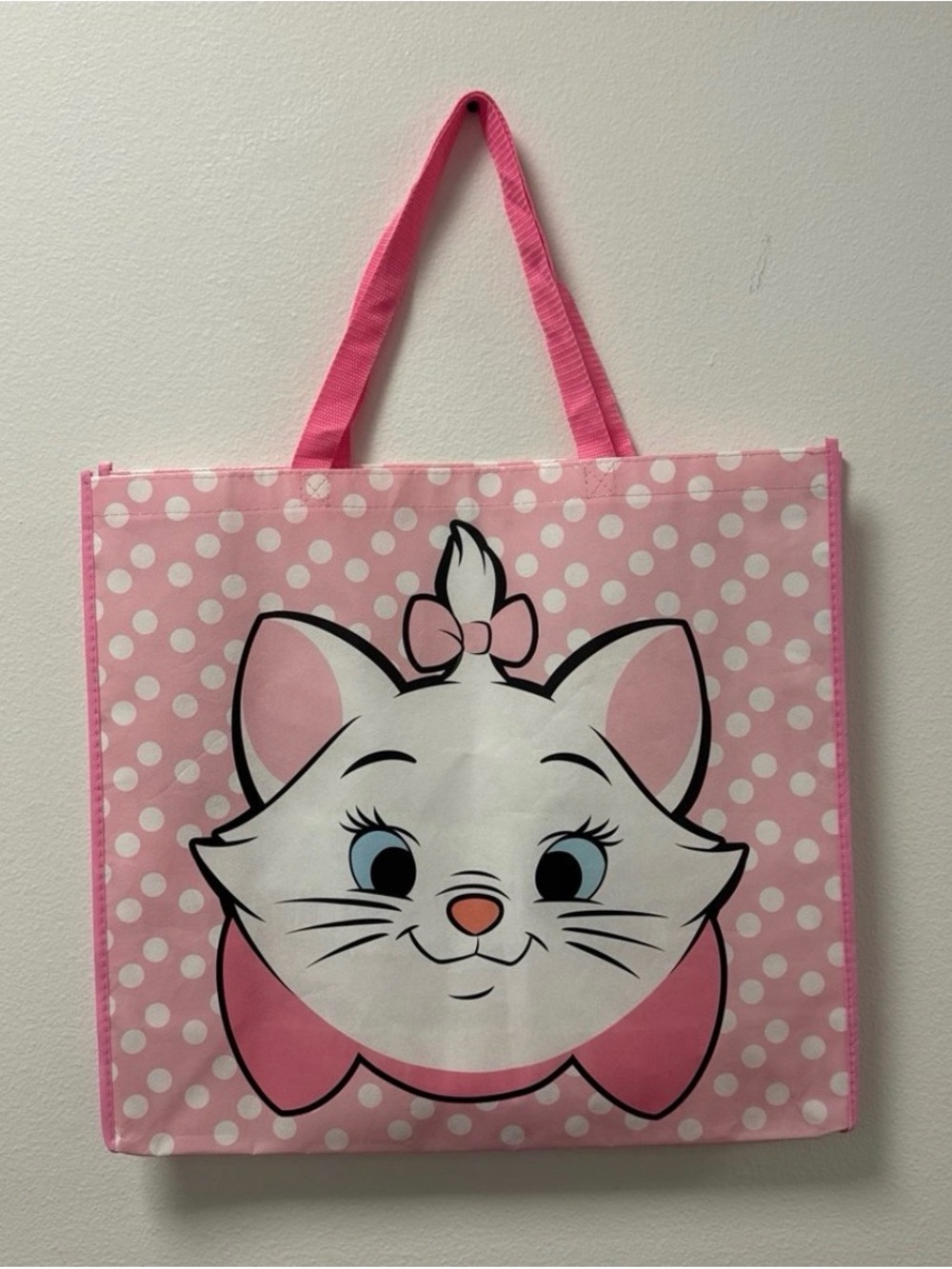Disney Pink and White Polka Dot Aristocats Tote